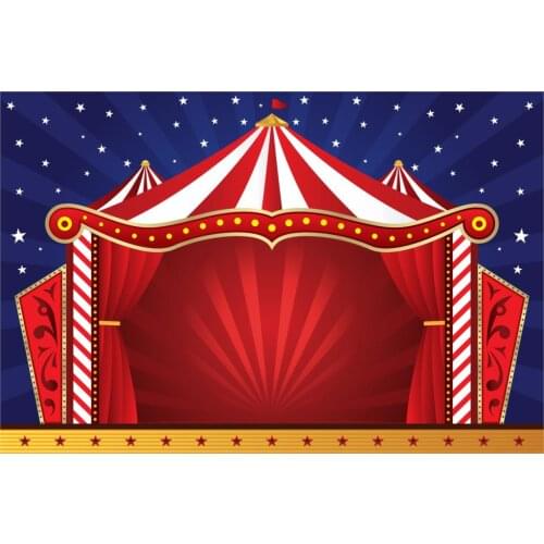 Backdrop Of CIRCUS Themed Top Carnival Sign Clown Birthday Party Backdrop Banners Fun Fair Amusement Party Phtography Background
