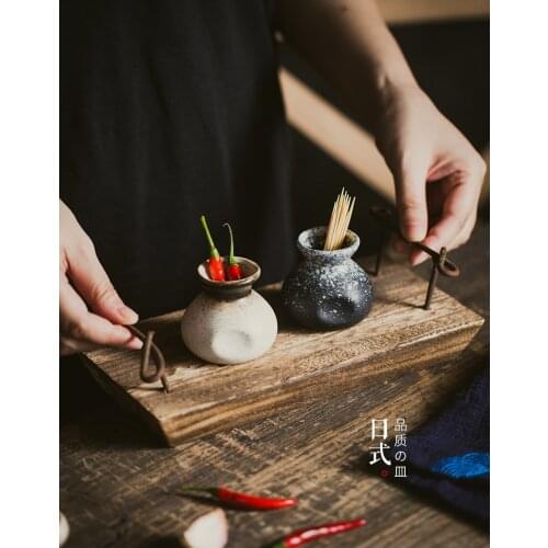 Ceramic toothpicks extinguishers small bottle Japanese style restoring ancient ways creative toothpicks extinguishers chopsticks