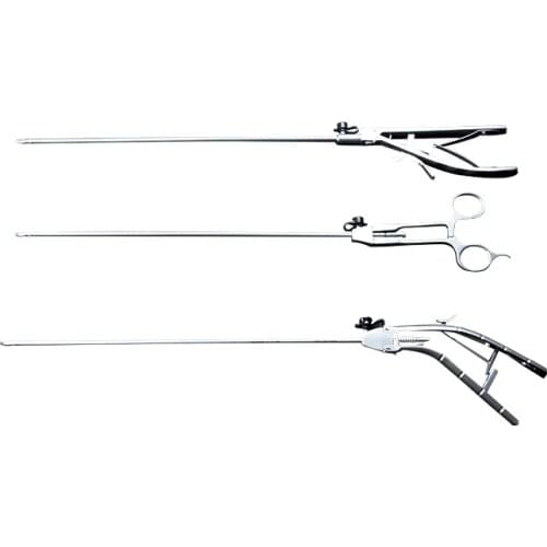 Laparoscopic surgical instruments laparoscopic needle holder straight/elbow/O type/gun-shaped needle holder 330*5