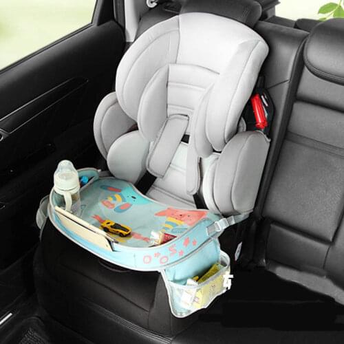 LazyChild Waterproof Table Car Seat Tray Storage Kids Toy Infant Holder Children Dining Drink Table In-car Accessory Baby Fence