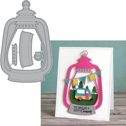 Oil Lamp Metal Cutting Dies Retro Vintage Oil Lamp Die Cut For Card Making DIY Decoration Embossed Crafts Cards 2020