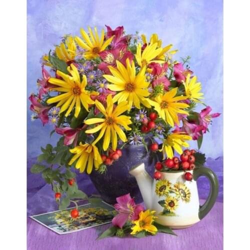 Flower Rose Full Square Round Stones DIY 5D Diamond Painting Set Diamond Mosaic Embroidery Rhinestone Picture Sale Art Prints