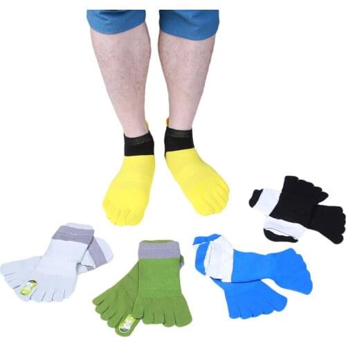 Mens Five Finger Socks Mesh Breathable Sports Socks Cotton Calcetines Short Ankle Socks Calcetines Hombre Applicable Size 38 44