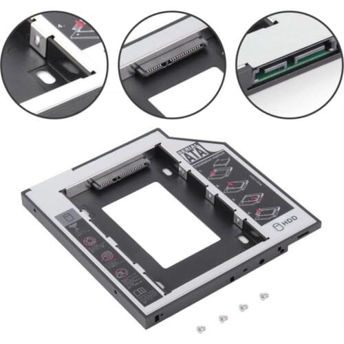2nd HDD Caddy 9.5mm Optibay SATA 3.0 2.5 HD SSD Hard Disk Drive HDD Case/Box/Enclosure For Laptop PC Computer CD-ROM Adapter