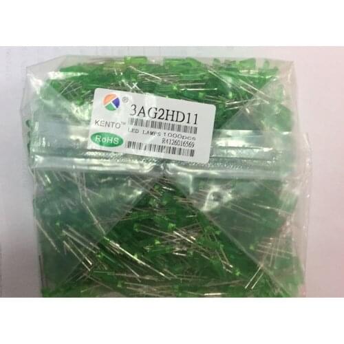 LED light emitting diode Marina 3mm green hair green 11mm extended colloid green 3mm yellow green 3AG2HD11
