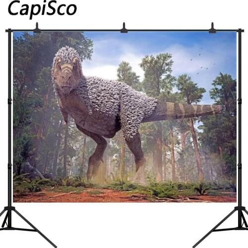 Capisco 3D Dinosaur Primeval forest Birthday party Photography Backgrounds Customized Photographic Backdrops For Photo Studio