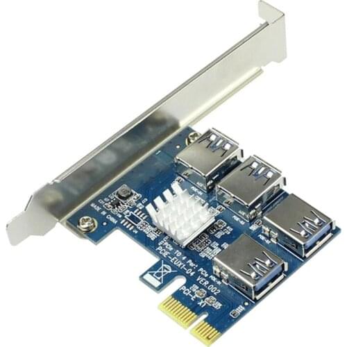 PCI-E Extender Riser 1 to 4 PCI-E USB 3.0 Data Cable 16X Slots Mini ITX External Card PCI-E Adapter For Desktop Computer