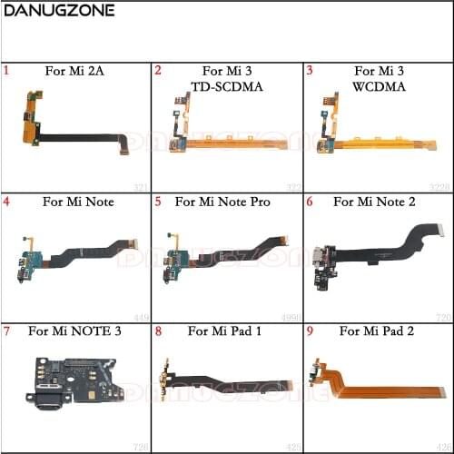 USB Charging Dock Connector Charge Port Socket Jack Plug Flex Cable For Xiaomi Mi 2A 3 NOTE PRO 2 NOTE2 Pad 1 2 Pad1 Pad2