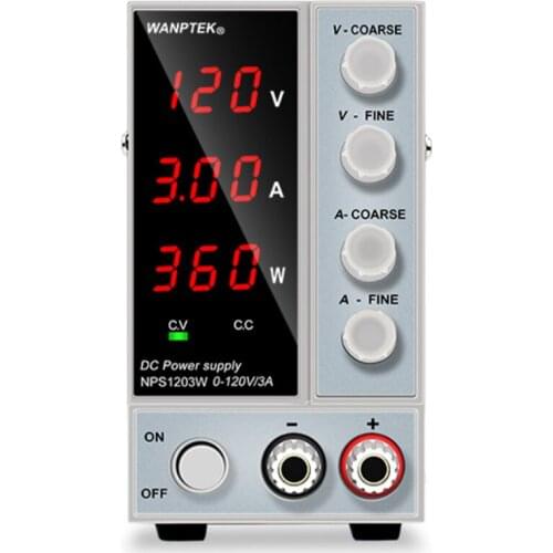 WANPTEK Switching DCPower NPS1203W 0-120V 0-3A Supply LED 3-digits Display High Precision Mini Power Supply AC115V/230V 50/60Hz