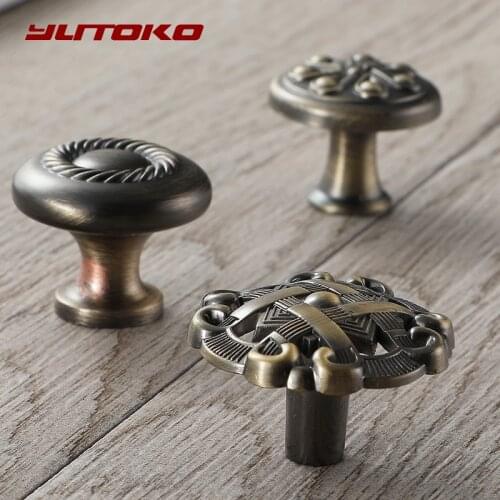 YUTOKU Green Bronze Cabinet Door Handles Zinc Alloy Antique 128mm Kitchen Cupboard Pulls Drawer Knos and Pull Furniture Handles