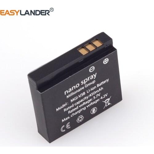 Easylander Replacement 3.7V 450mAh nano spray Battery For battery For Beauty Instrument MGI-V3B mp3 mp4 gps 673023
