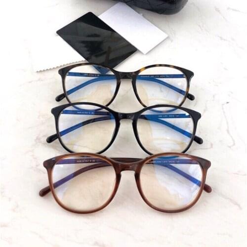 Blue light protection Women ch3282 Eyewear Acetate oval Frame female Eyeglasses Prescription Myopia Eye Glasses optical box case