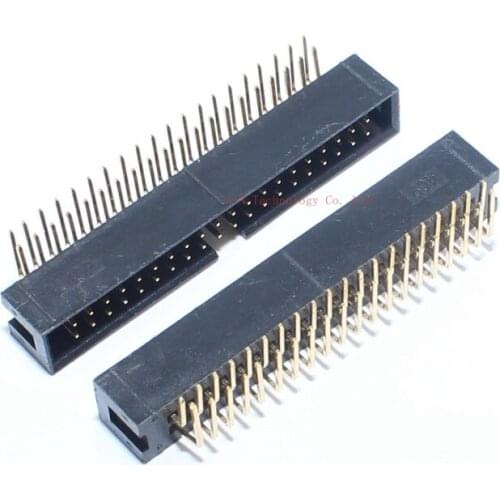 10 PC dc3-40p pitch254 MM JTAG ISP male right idc socket box head PCB gold-plated double row 2 x20pin dc3-40 needles