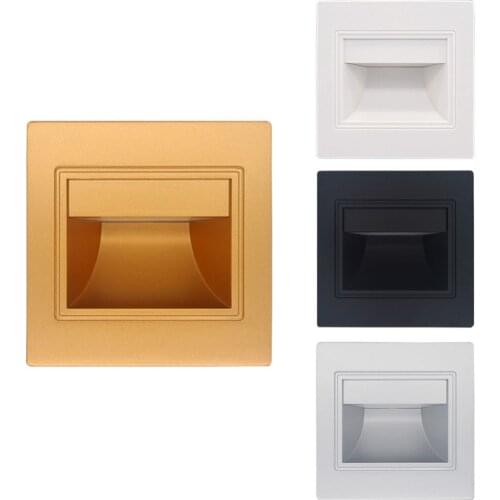 10pcs/lot 86 type 1.5W Modern Recessed Led Stair Light night led Foot light wall lamp led Step ladder Lights 110V 220V