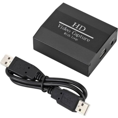 4K Video Capture Card 1080P Game Capture Card USB 2.0 Recorder Box Device for Live Streaming Video Recording