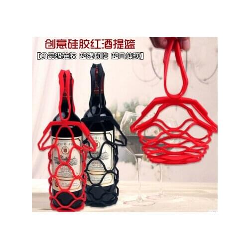 50pcs Red Silicone Wine basket Eco-friendly Kitchen Placemat Coaster Picnic Heat Insulation