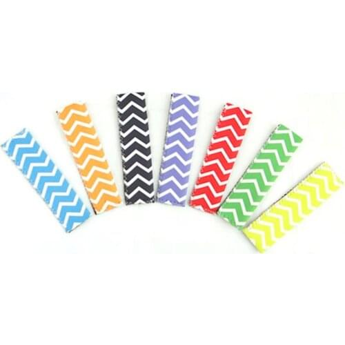500pcs DIY Personalized Chevron Neoprene Popsicle Holders Pop Ice Sleeves Freezer Summer Icy Block Lolly Holder SN366