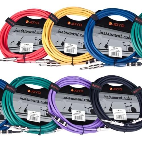 Electric guitar bass Acoustic instruments Audio Cable 15ft (4.5m)Shielded Mono Cable 6.5mm male to 6.3mm male plug Multicolor