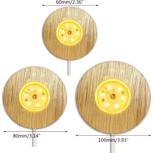 Wooden LED Display Stand 3D Nightlight Round Base for Crystal Glass Ball for Home Decorations Birthday Gifts