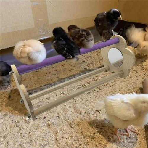 Chicken Perch Toys Strong Solid Wooden Roosting Bar Cage Accessories for Coop and Brooder for Large Bird Baby Chicks Parrot