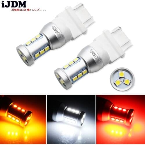 IJDM 3157 LED Bulbs P27/5W P27/7W T25 3030 12SMD Super Bright 12V For 2011 & up Jeep Grand Cherokee Daytime Running Lights