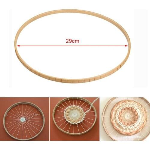 A,29cm round wooden loom Hand-knitting machine for DIY handmade wall hangings Household weaving tools with Plastic needle