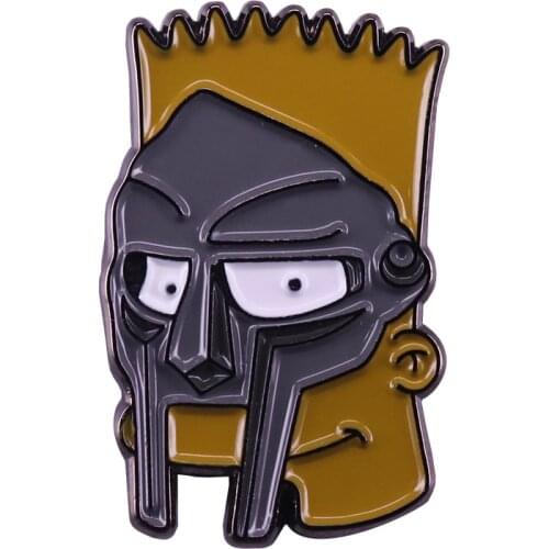 Cool MF Bart badge hip hop art pin rap music lovers great gift