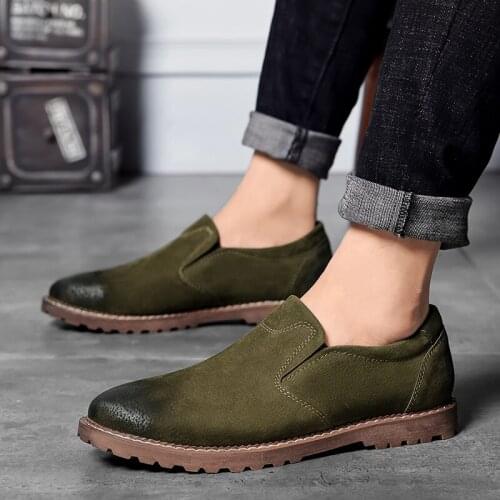 2020 Fashion Classic Men Shoes Leather Men Dress Shoes Flats Men Business Shoes Mesh Flats Loafers