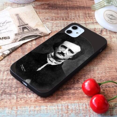 For iPhone Edgar Allan Poe Soft TPU Border Apple iPhone Case