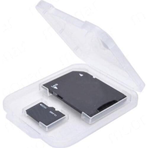 NEW 5 Pcs Clear Plastic Memory Card Case SD TF Card Storage Box Protection Holder