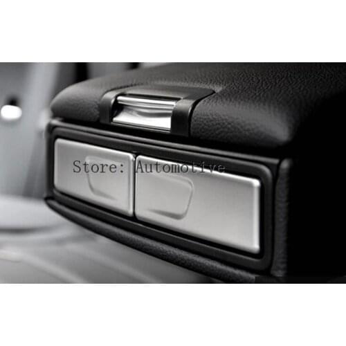 Interior Rear Seat Armrest Box Cover Trim For Benz GLC X253 2015-2016 2pcs