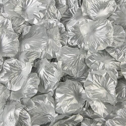 Wholesale 500pcs Silver Rose Petals Artificial Flower petalas de rosa Wedding Decoration Accessories R-003-16
