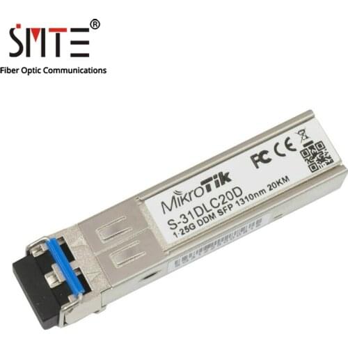 Mikrotik S-31DLC20D 1.25G-1310nm-20km-DDM-SFP Fiber Optical Transceiver