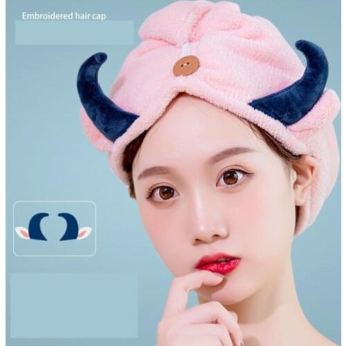 Microfiber Towel Quick Dry Hair Magic Drying Tu rban Wrap Shower Cap Bathing Hat Ladies Soft Care Bonnet Headwrap Shower Caps