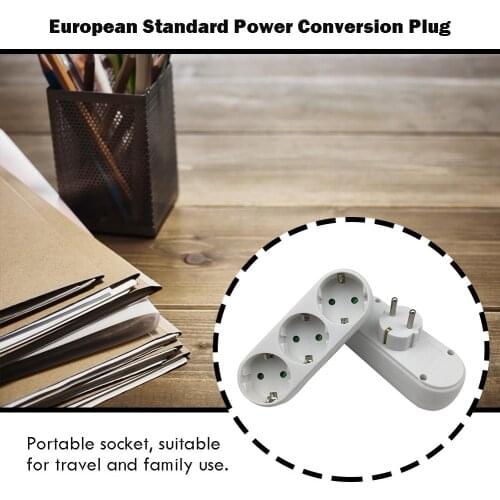 Portable 16A 250V EU Plug European Conversion Plug 1 to 2 /1 to 3 /1 to 4 Way Socket Adapter EU Standard Power Adapter