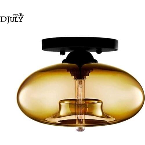 Postmodern Fish tank shape stained glass ceiling light Minimalism home decor living room lights kitchen bedroom ceiling lamp