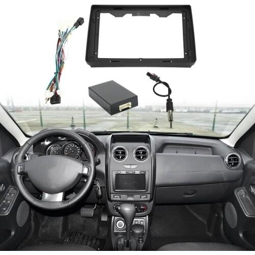 9 Inch 2Din Car Instrument Panel Frame DVD Panel Frame Radio Panel Frame for Renault Duster 2014-2017