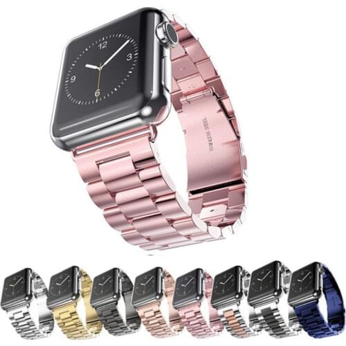 Stainless Steel Strap For Apple Watch band Series 4 44mm/40mm Series 3 2 1 42mm/38mm Wristband Link Bracelet metal Belt