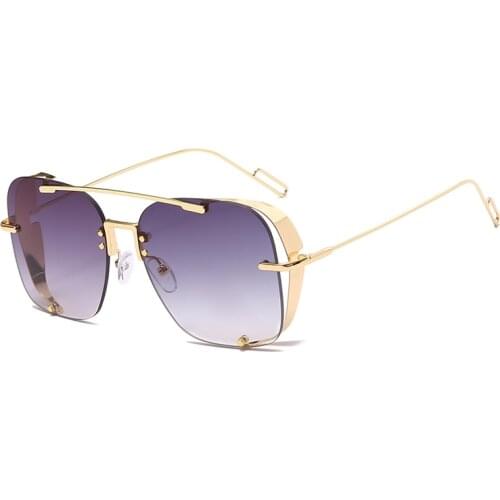 New Steampunk Sunglasses Brand Design Women Men Vintage Metal Punk Sun Glasses UV400 Shades Luxury Eyewear Oculos Gafas de sol