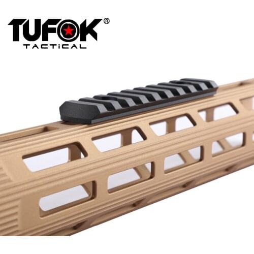 TuFok Ultra Thin M-lok 9 Slots Rail Section Scope Mount Mlok Picatinny Weaver Rail Adapter For Rifle For Hunting