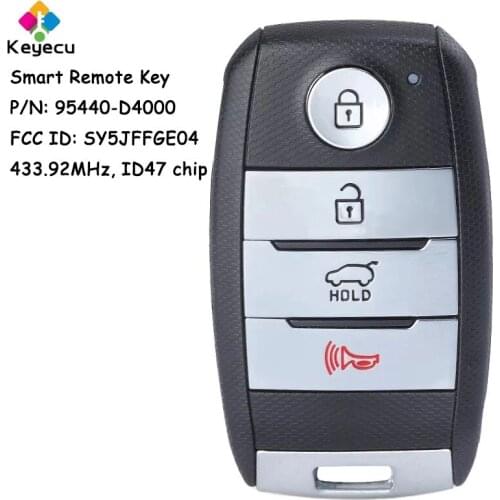 KEYECU Smart Remote Car Key With 4B FSK 433.92MHz ID47 Chip for Kia Optima 2016 2017 2018 2019 2020 Fob 95440-D4000 SY5JFFGE04