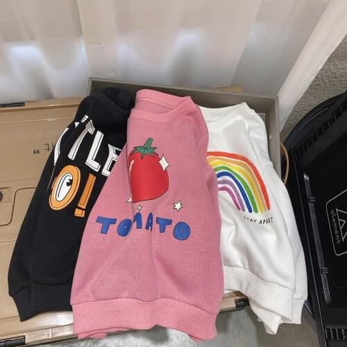 Girls' Sweatshirt for Spring 2021 New Childrens Baby Girls O-neck Printing Casual T Shirt Kids Pullover Tops Toddler Sweatshirt