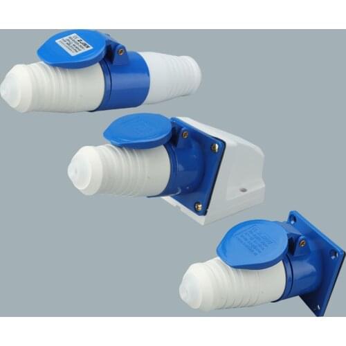 16A/32A 3P/4P/5P IP44 Waterproof Male Female Electrical Connector Power Connecting Industrial Plug Socket 380V High Power