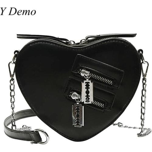 Punk Streetwear Women Blade Chain One Shoulder Bag Female Harajuku Casual Bag