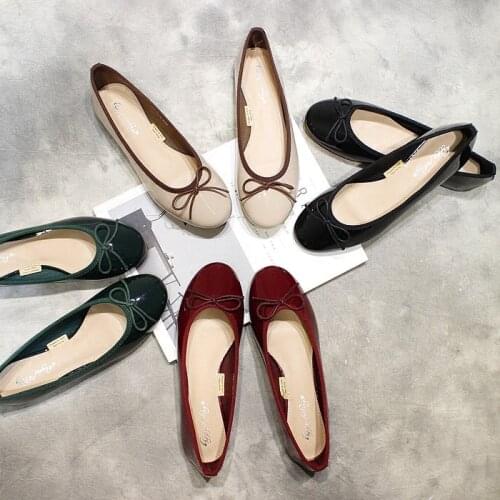 Koovan Women Flats 2020 Lacquer Cute Butterfly Knot Flat Shoes Casual Lady Single Shoes Work Comfort Girls