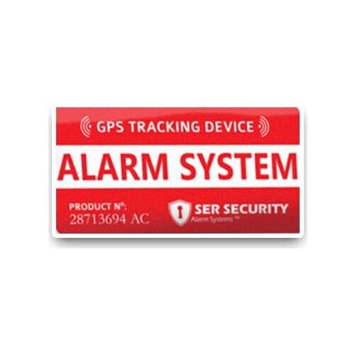 10.6*5.6CM GPS Alarm System Red Sticker PVC Waterproof Applique Decoration Decals Smart Creative 1 Pcs