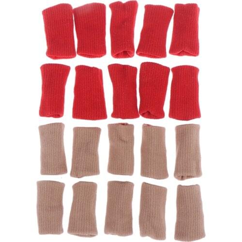 10Pcs/Set Thumb Brace Protector Breathable Elastic Finger Tape Finger Sleeves Support for Basketball ,Baseball, Tennis