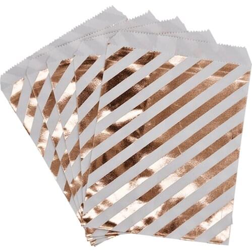 5pcs Foil Gold Silver Wedding Candy Bar Bags Party Gift Bags Baby Shower Paper Bag Wedding Party Favor Gift Bag 13x18cm