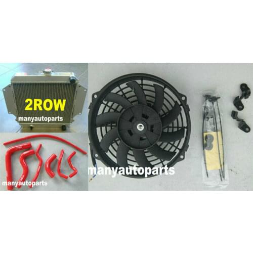 Aluminum radiator + Red hose + fan For SUZUKI SIERRA 1.0 1.3 SJ410/413 81-96 MT 95 94 93 92 91