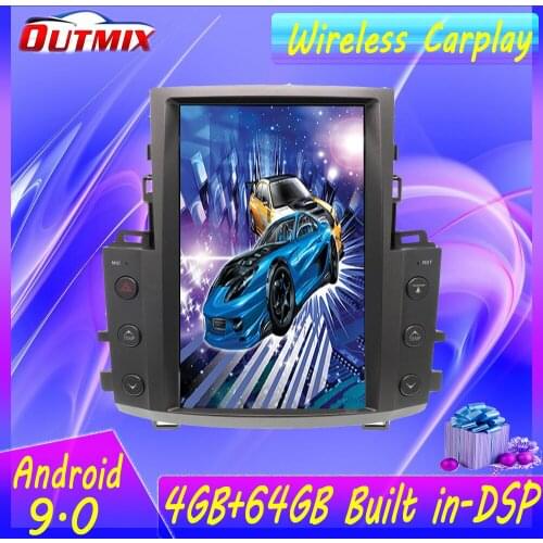 Android 9.0 PX6 4GB+64G Tesla Screen Carplay For Lexus LX570 2007-2015 Player GPS Head Unit Auto Audio Stereo Radio Recorder